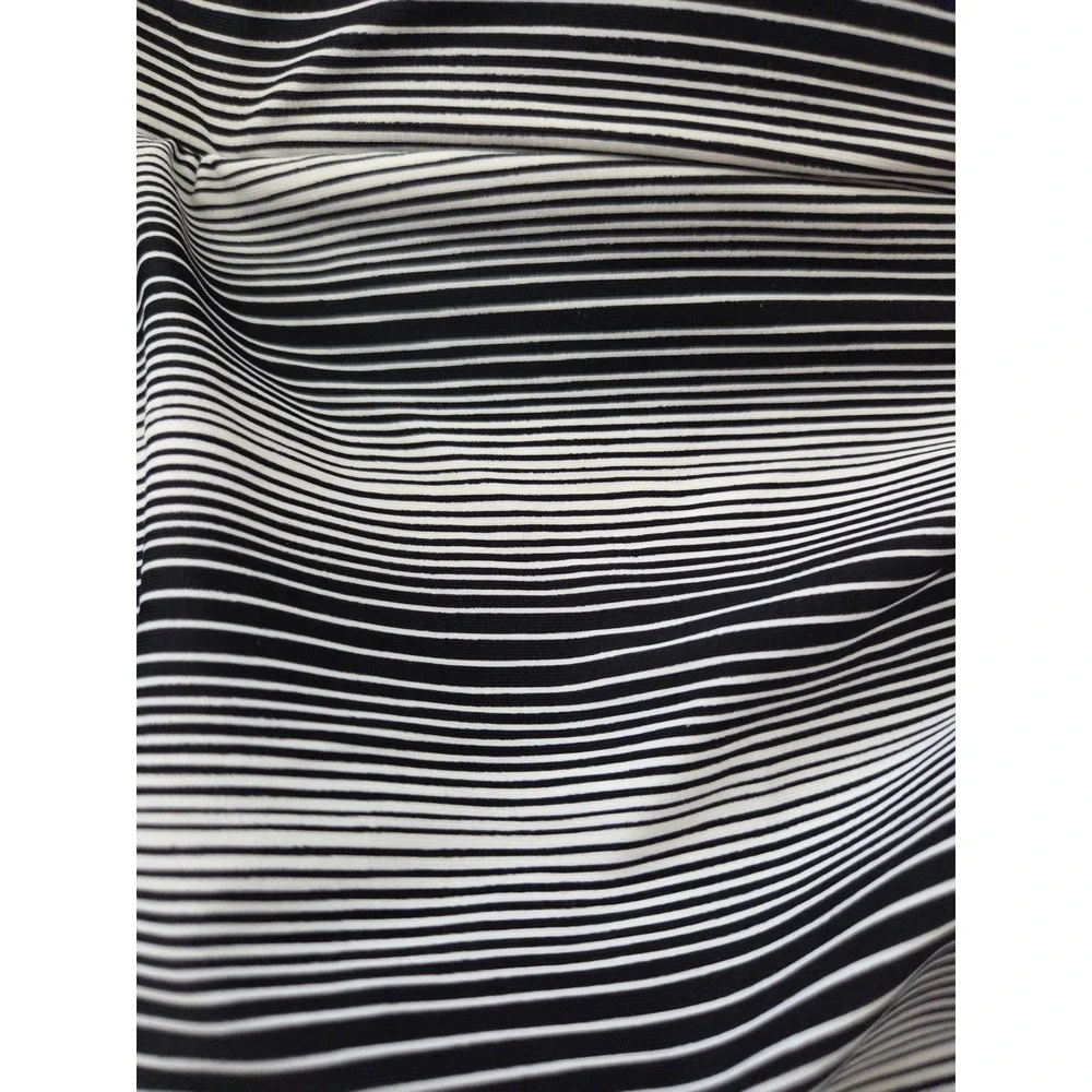 Bond-eye Australia One Piece  Ruched Swimsuit Us Sz 10 Black And‎ White Striped